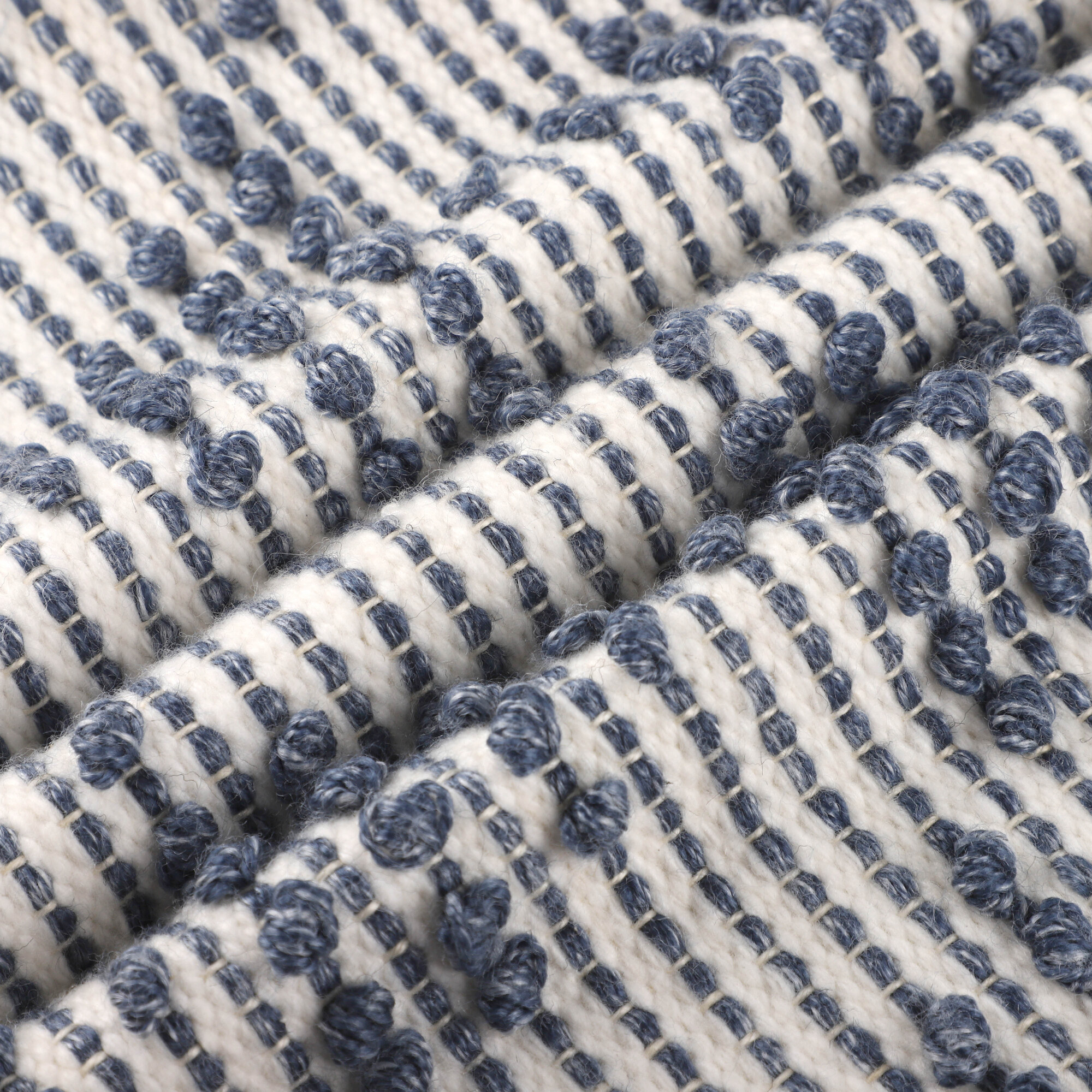 20" Navy and White Geometric Throw Pillow