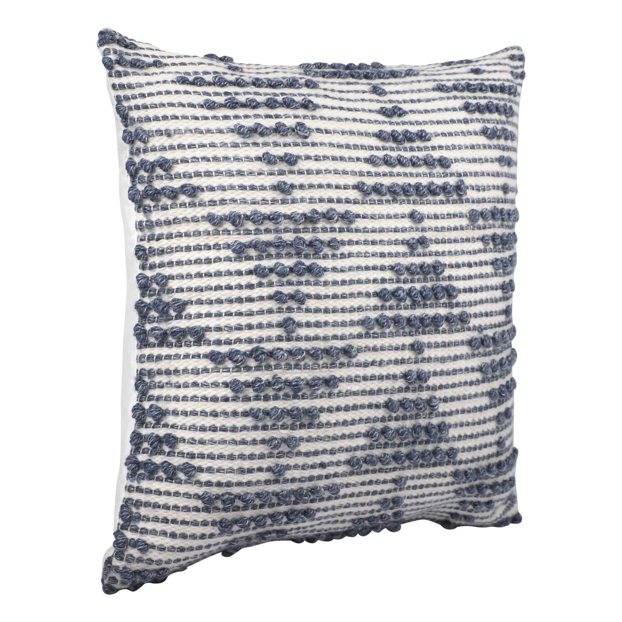 20" Navy and White Geometric Throw Pillow
