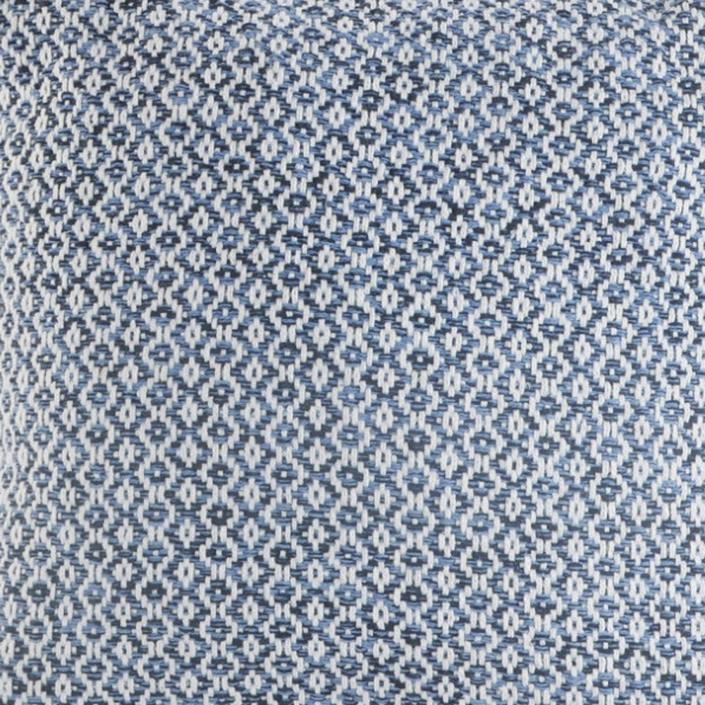 Set of Two Blue Chevron Cotton Throw Pillow