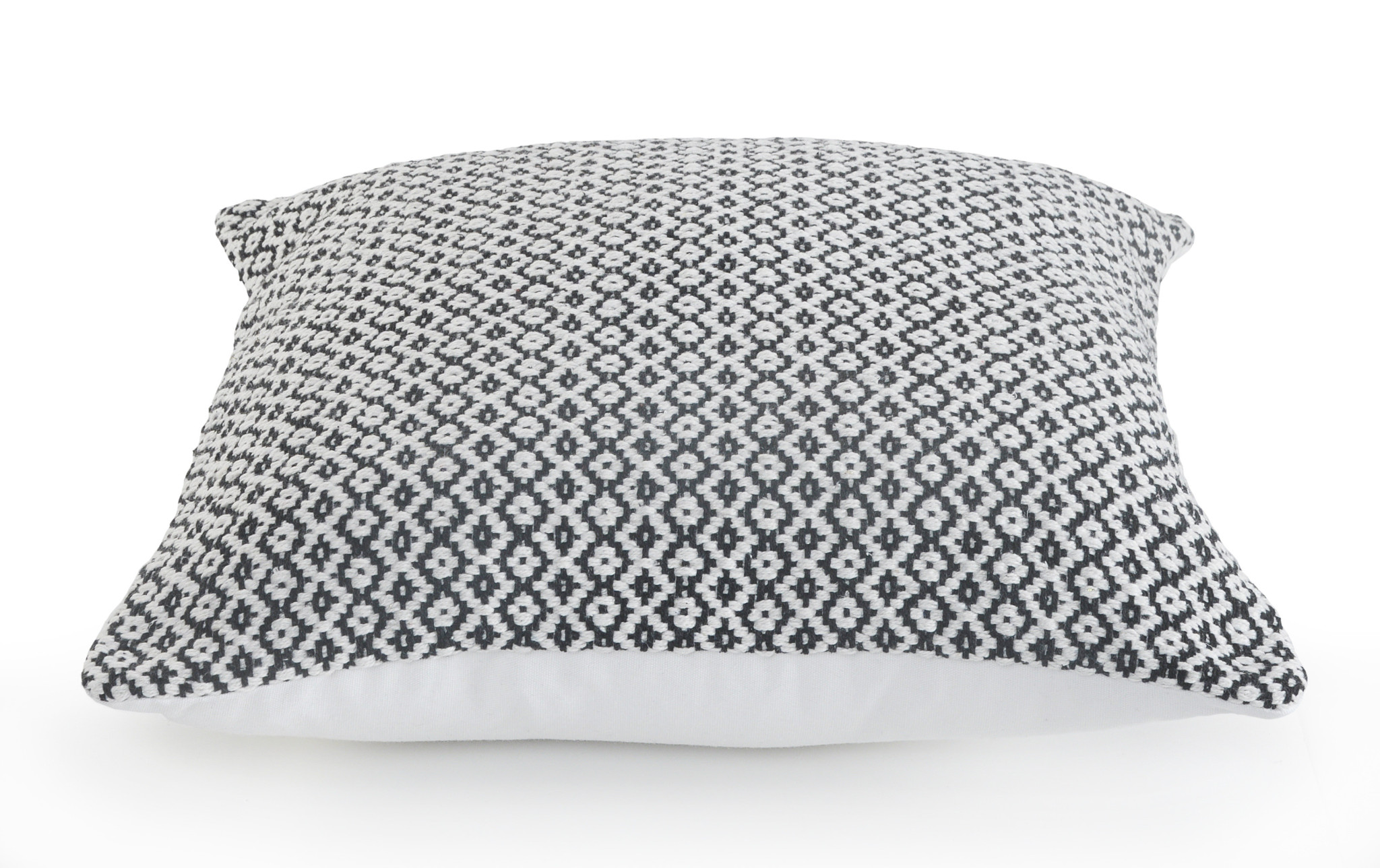Set of Two Gray Chevron Cotton Throw Pillow