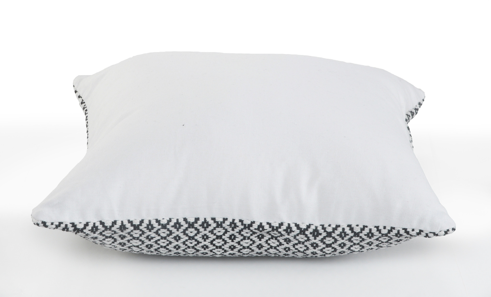 Set of Two Gray Chevron Cotton Throw Pillow