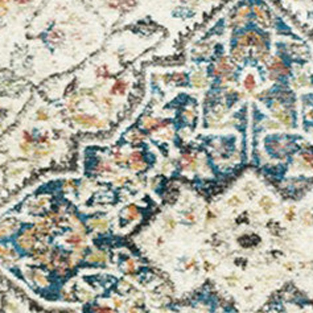 2" X 3" Beige Oriental Distressed Area Rug With Fringe