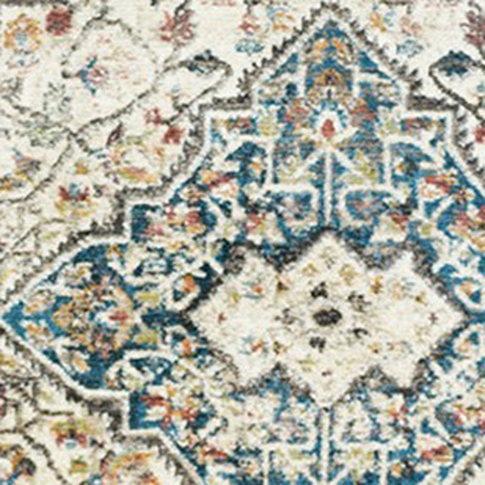 2" X 3" Beige Oriental Distressed Area Rug With Fringe