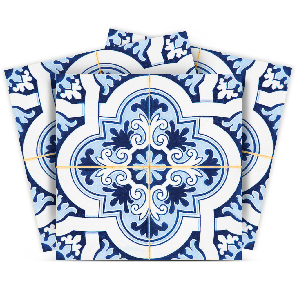 12" X 12" Blue Mia Peel And Stick Removable Tiles-555965-1
