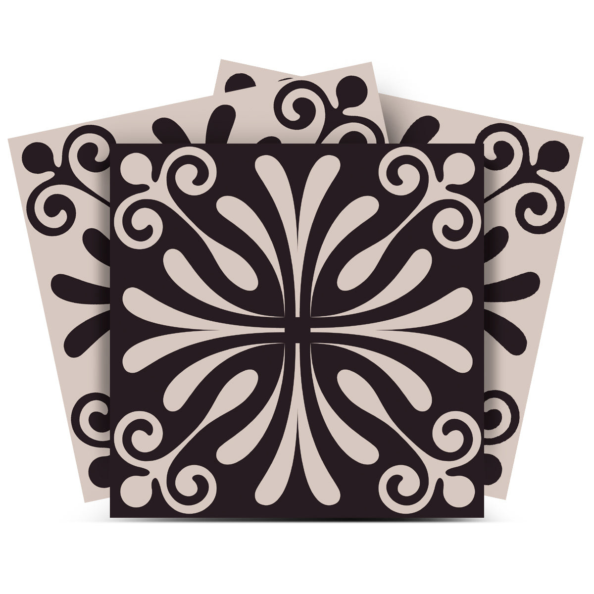 12" X 12" Cinnamon Swirl Peel and Stick Removable Tiles-556438-1