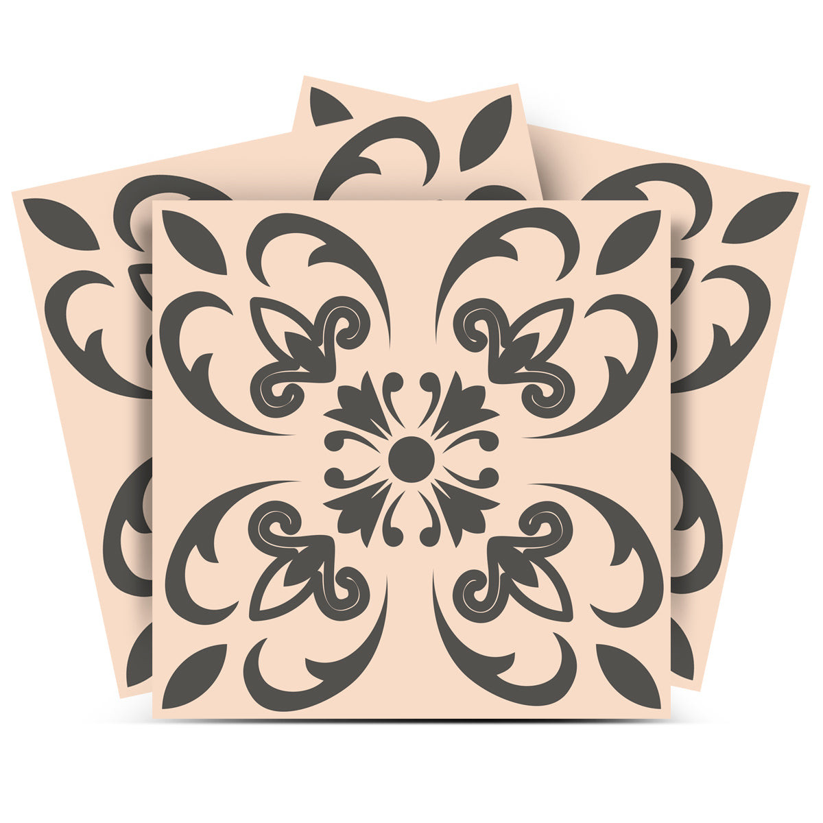 12" X 12" Charcoal Orchid Peel and Stick Removable Tiles-556441-1