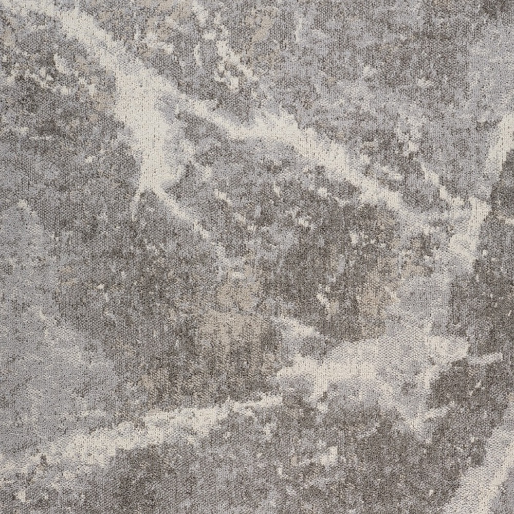 5" X 8" Gray and Ivory Abstract Area Rug