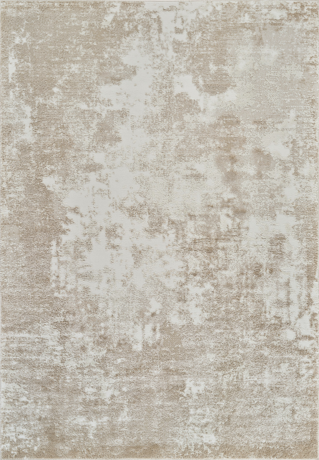 5" X 8" Cream and Beige Abstract Distressed Area Rug