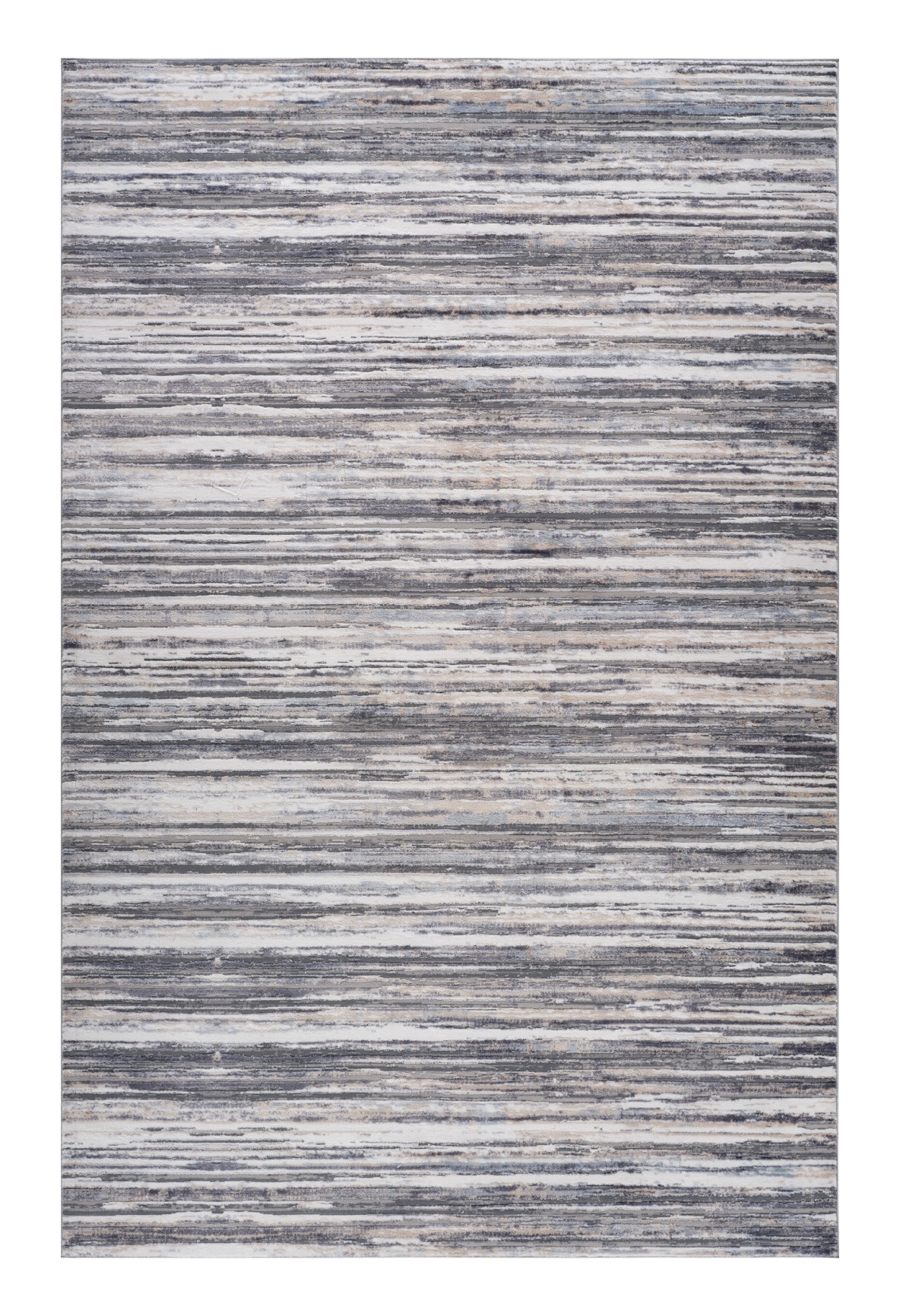 4" X 6" Blue and Gray Abstract Distressed Area Rug