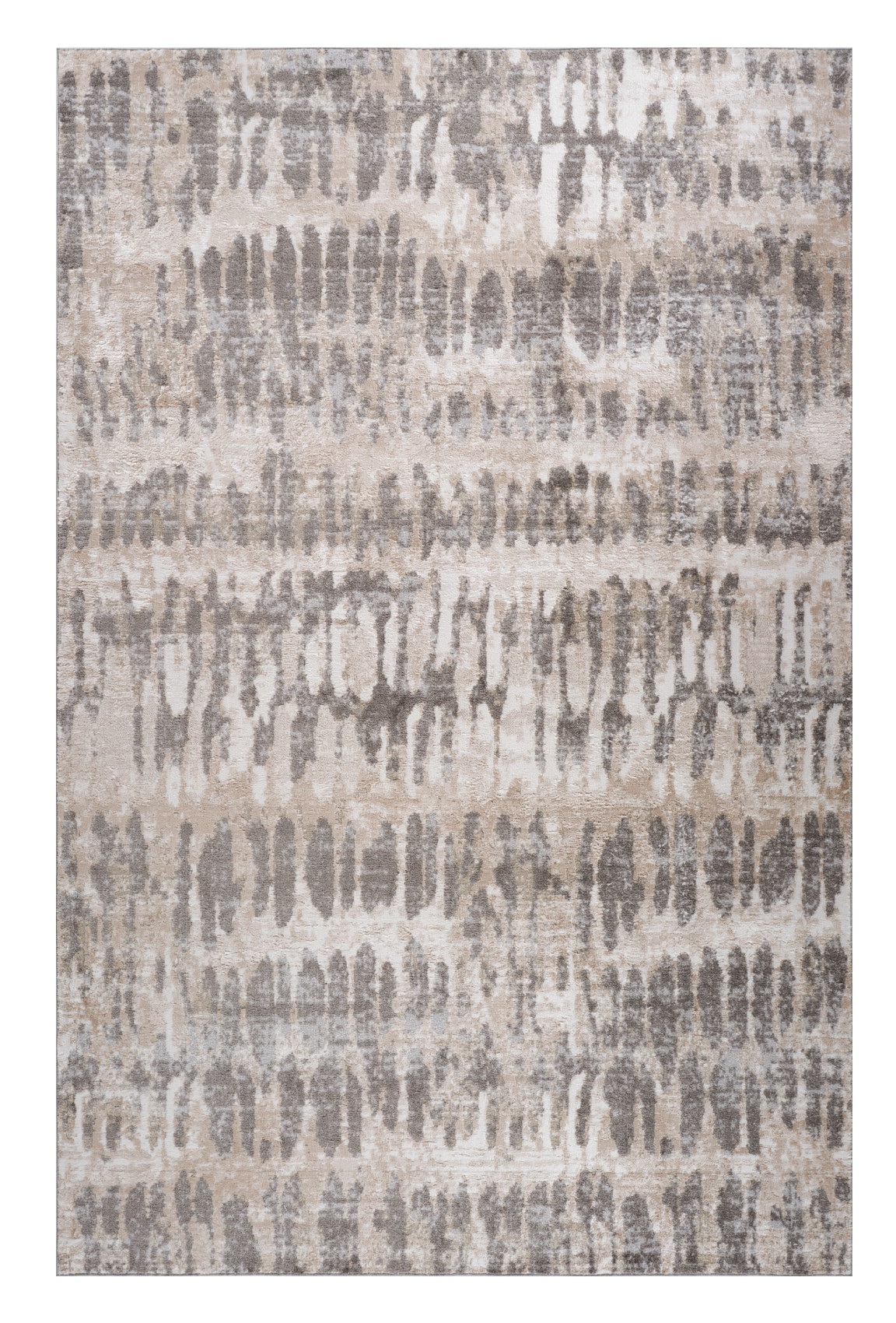 5" X 8" Beige and Brown Abstract Distressed Area Rug
