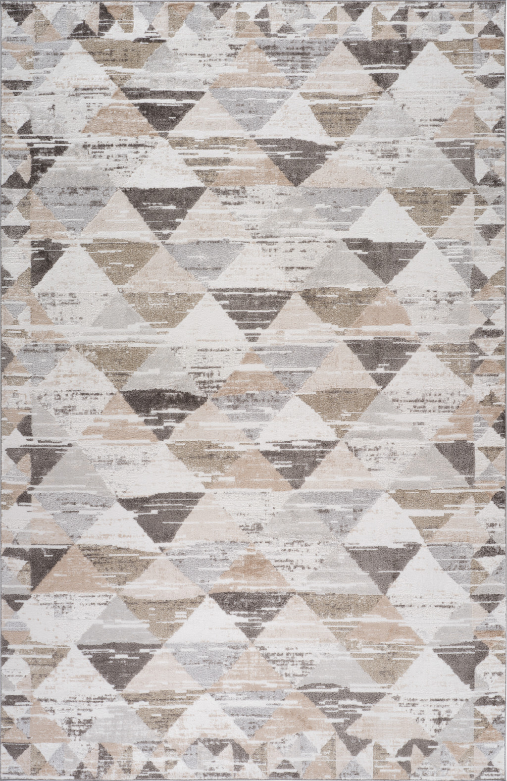 4" X 6" Beige and Brown Abstract Distressed Area Rug