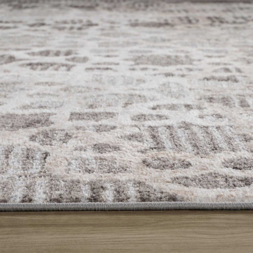 4" X 6" Brown and Beige Abstract Distressed Area Rug