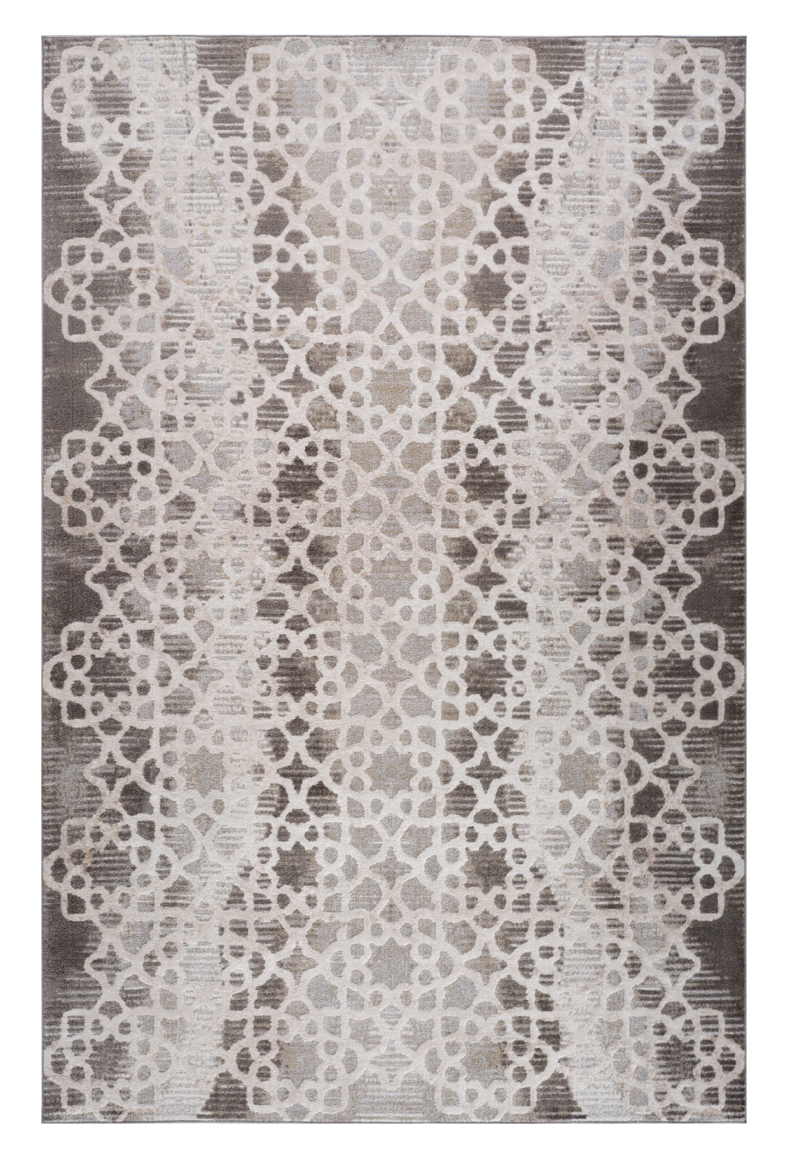 4" X 6" Brown and Beige Abstract Distressed Area Rug