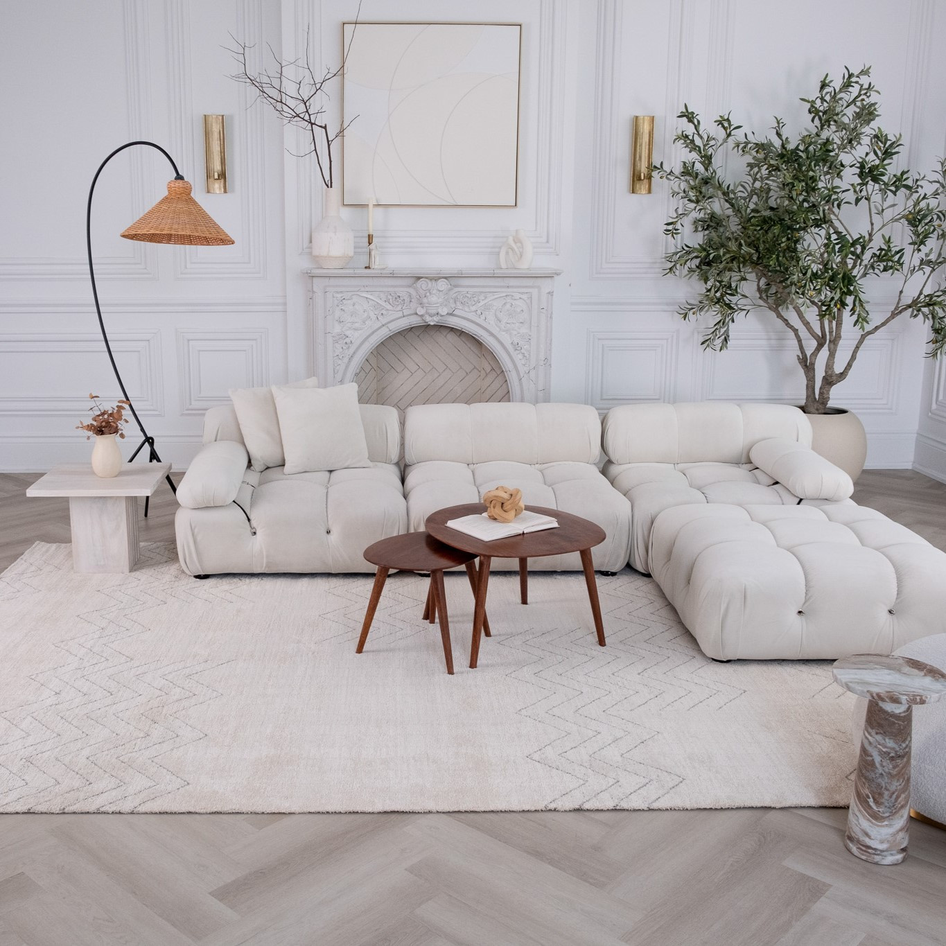 5" X 8" Cream and Beige Abstract Distressed Area Rug