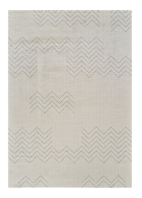 5" X 8" Cream and Beige Abstract Distressed Area Rug