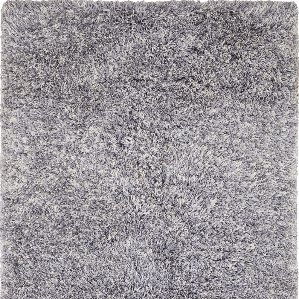 5" X 8" Gray Shag Hand Tufted Area Rug
