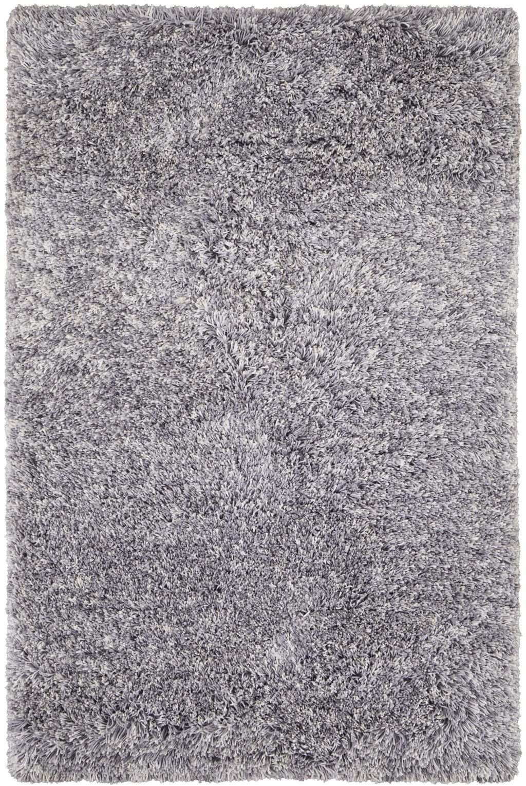 5" X 8" Gray Shag Hand Tufted Area Rug