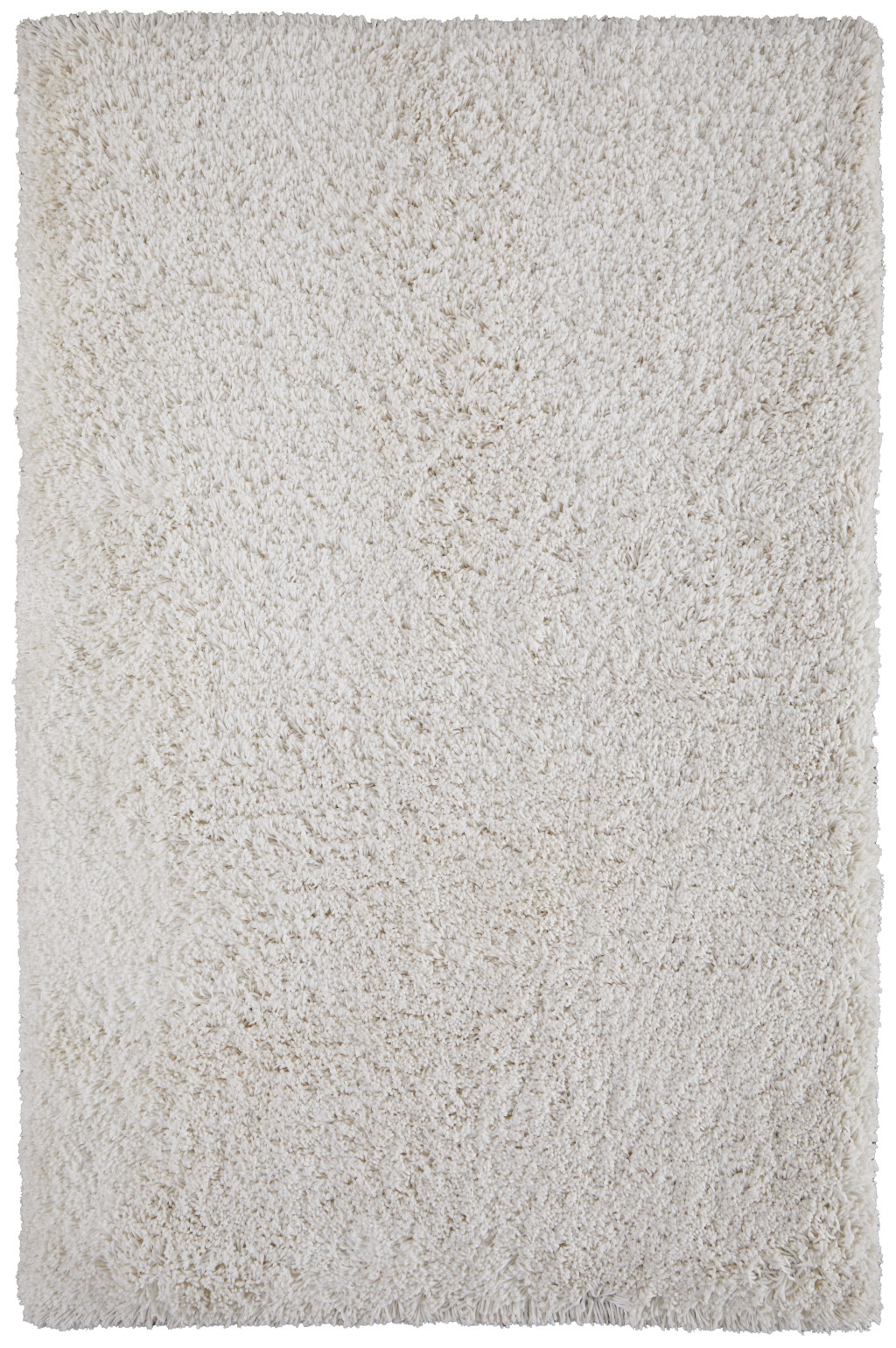 4" X 6" Ivory Shag Hand Tufted Area Rug