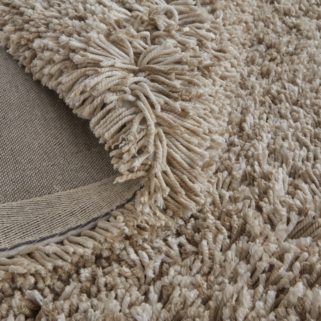 5" X 8" Gray Shag Hand Tufted Area Rug