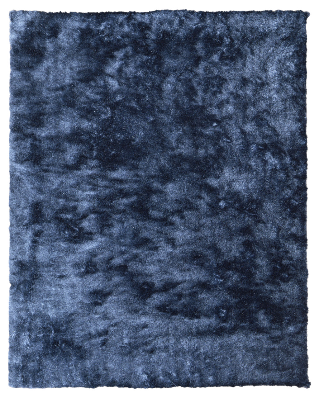 2" X 3" Blue Shag Hand Tufted Area Rug