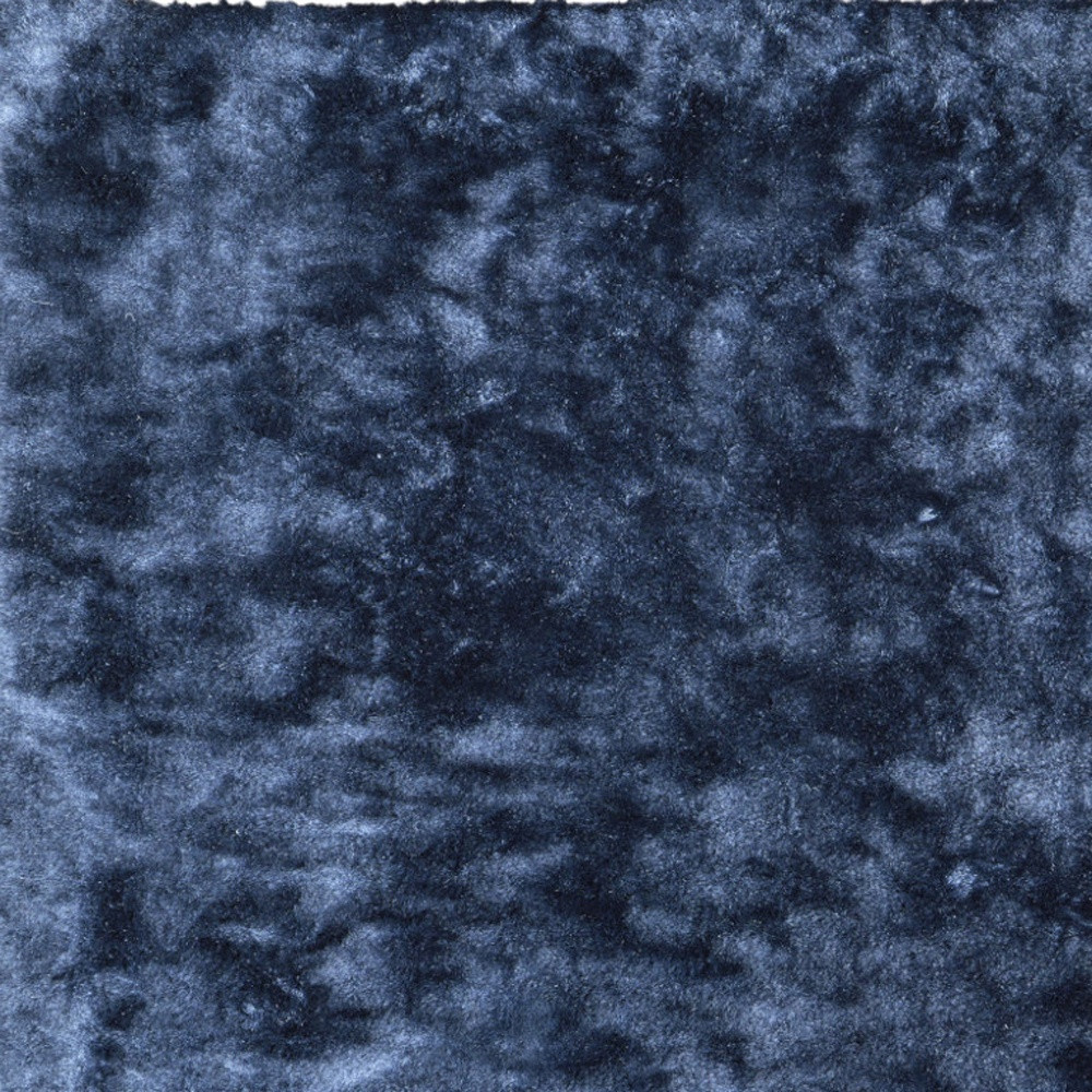 2" X 3" Blue Shag Hand Tufted Area Rug