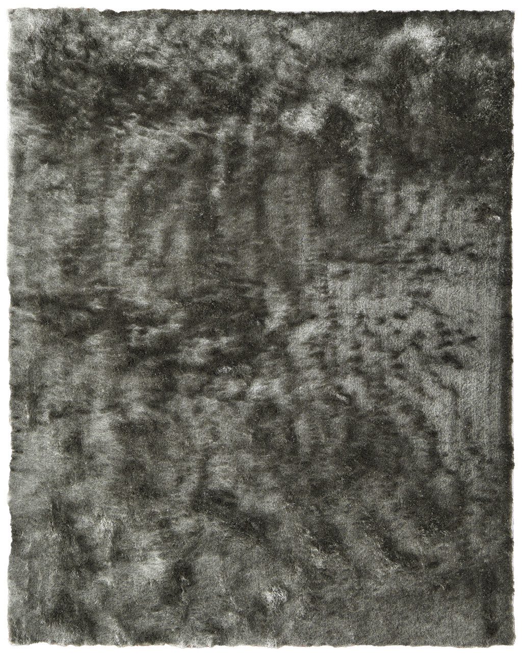 8" X 10" Green Shag Hand Tufted Area Rug