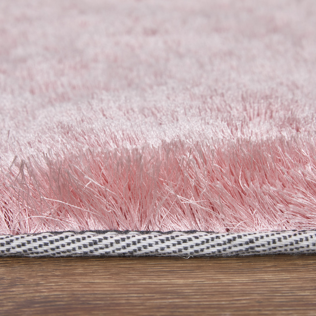 2" X 3" Pink Shag Hand Tufted Area Rug