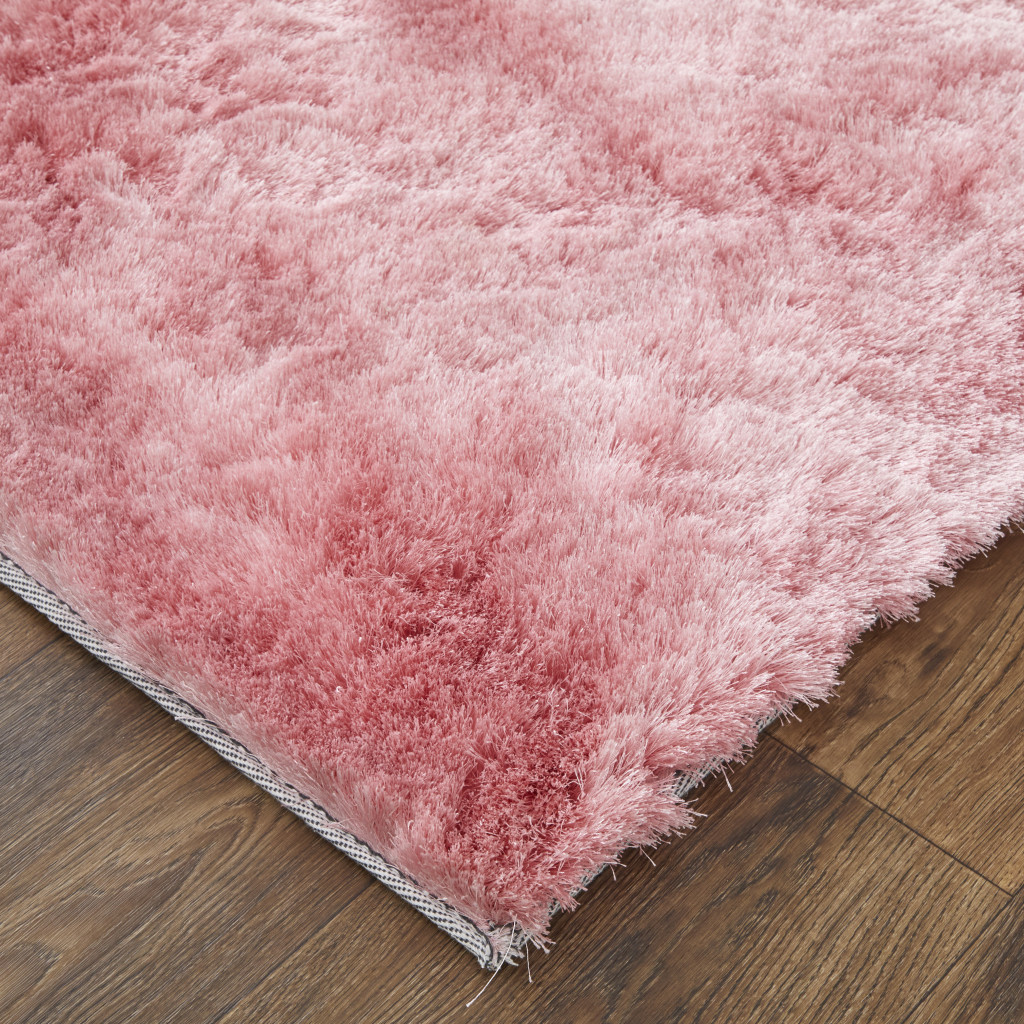 2" X 3" Pink Shag Hand Tufted Area Rug