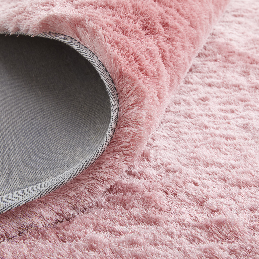 2" X 3" Pink Shag Hand Tufted Area Rug