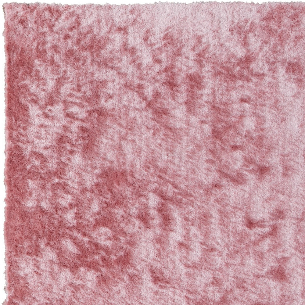 4" X 6" Pink Shag Hand Tufted Area Rug