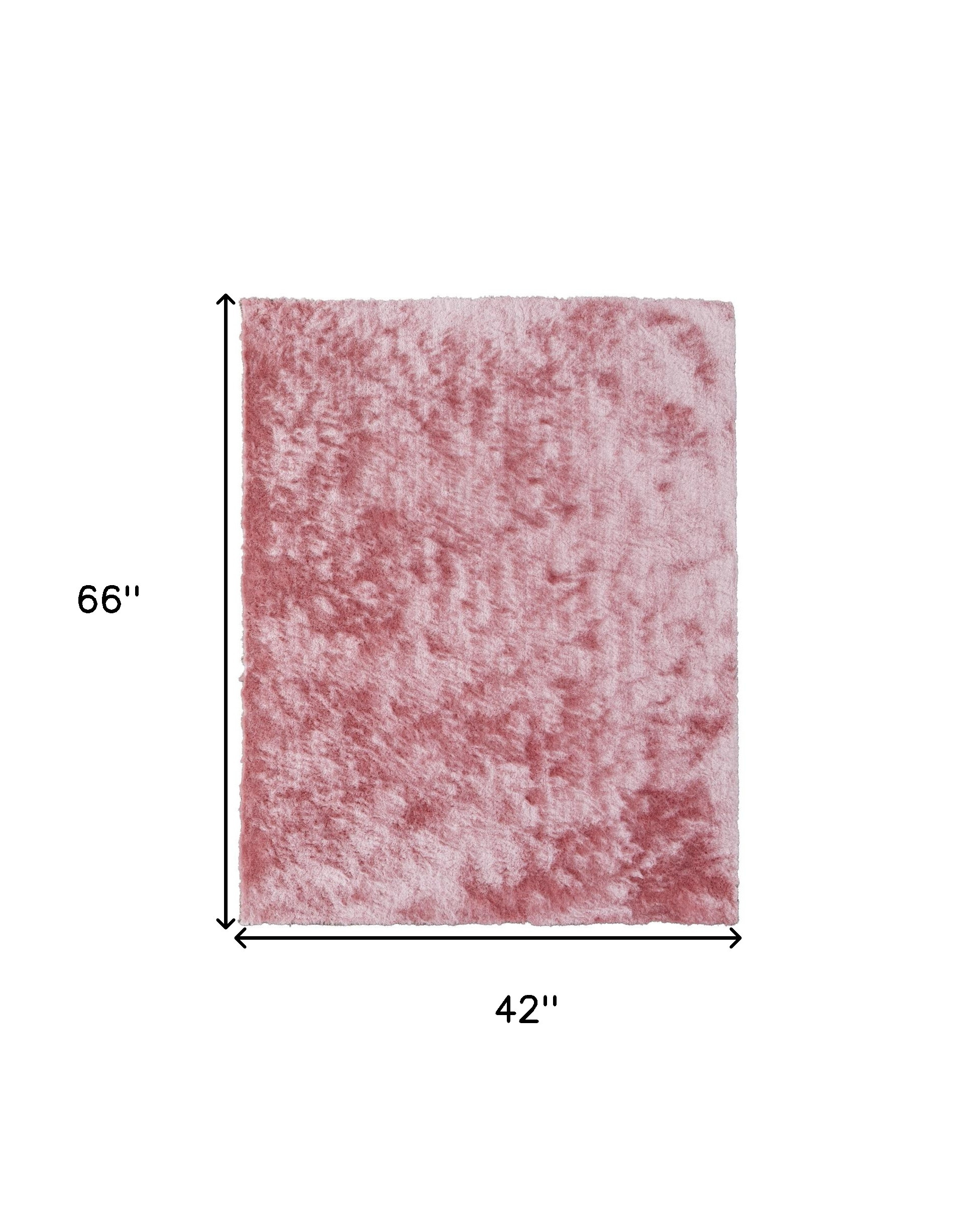 4" X 6" Pink Shag Hand Tufted Area Rug