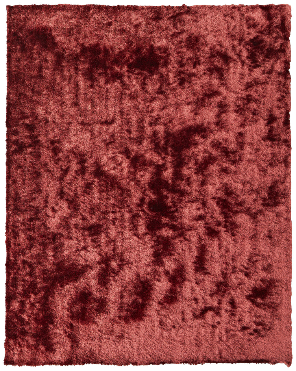 2" X 3" Red Shag Hand Tufted Area Rug