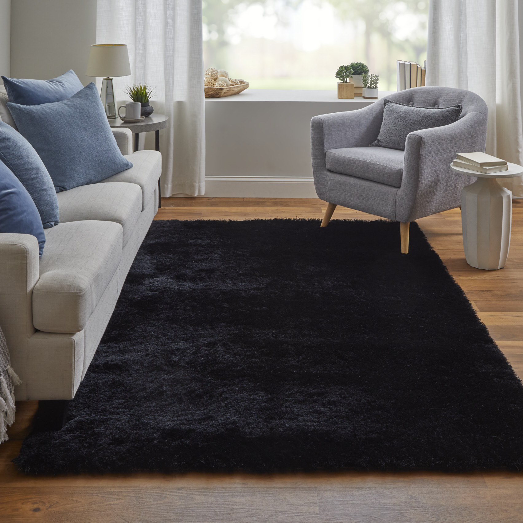 8" X 10" Brown Shag Hand Tufted Area Rug