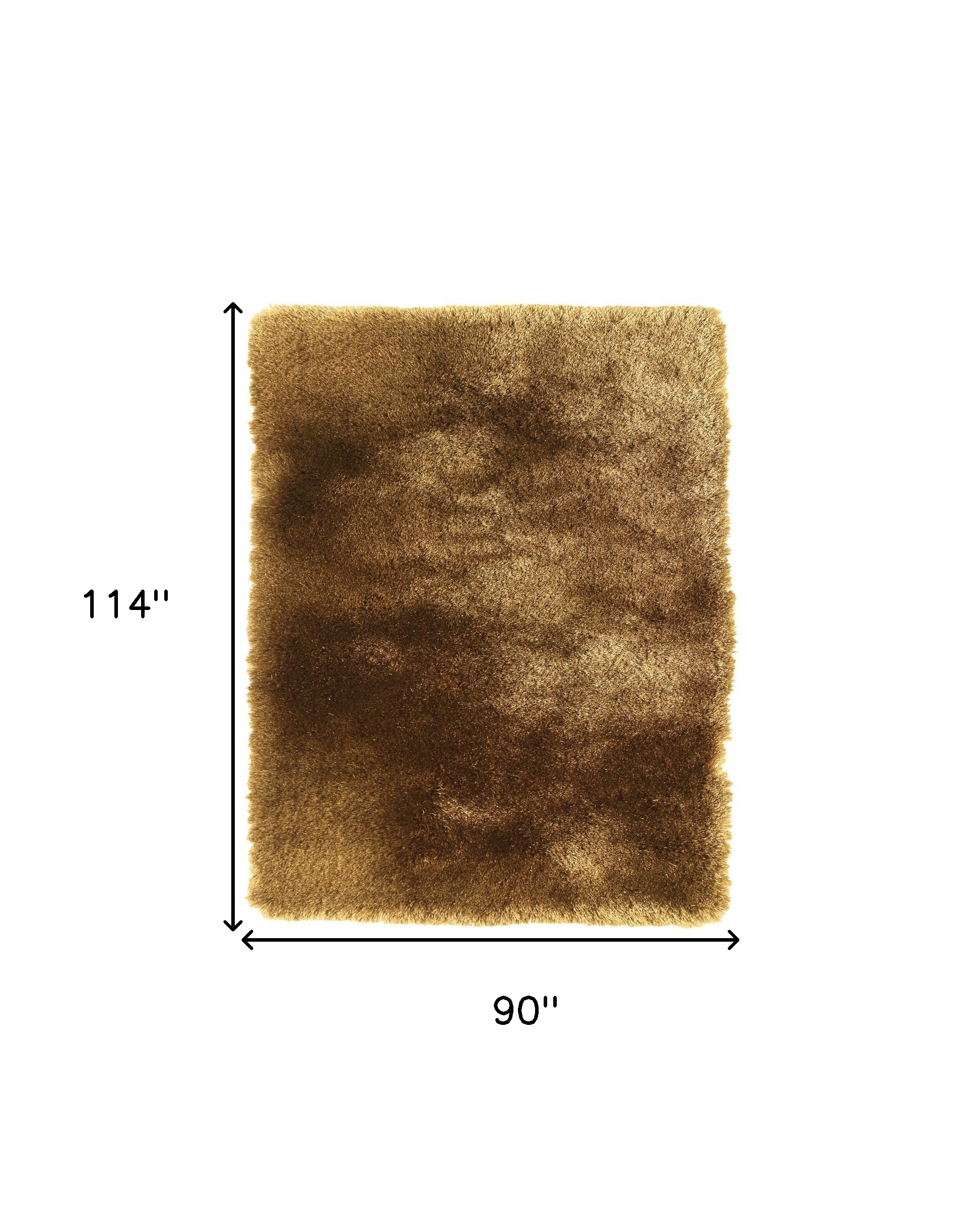 8" X 10" Brown Shag Hand Tufted Area Rug