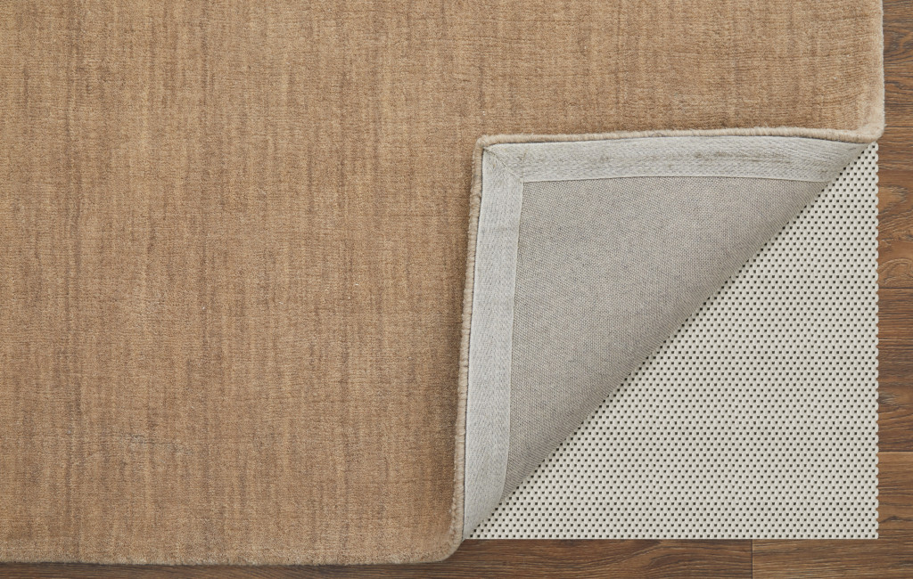 4" X 6" Tan Wool Hand Woven Area Rug