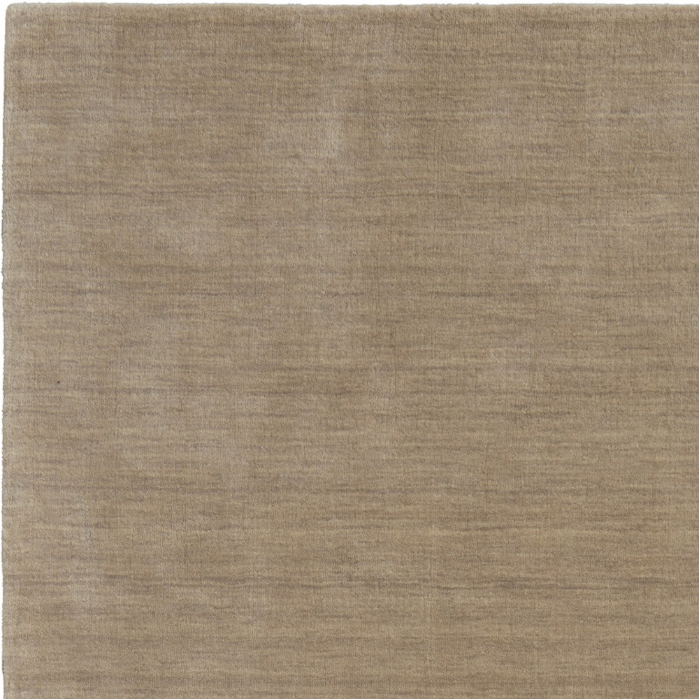 2" X 3" Tan Wool Hand Woven Area Rug