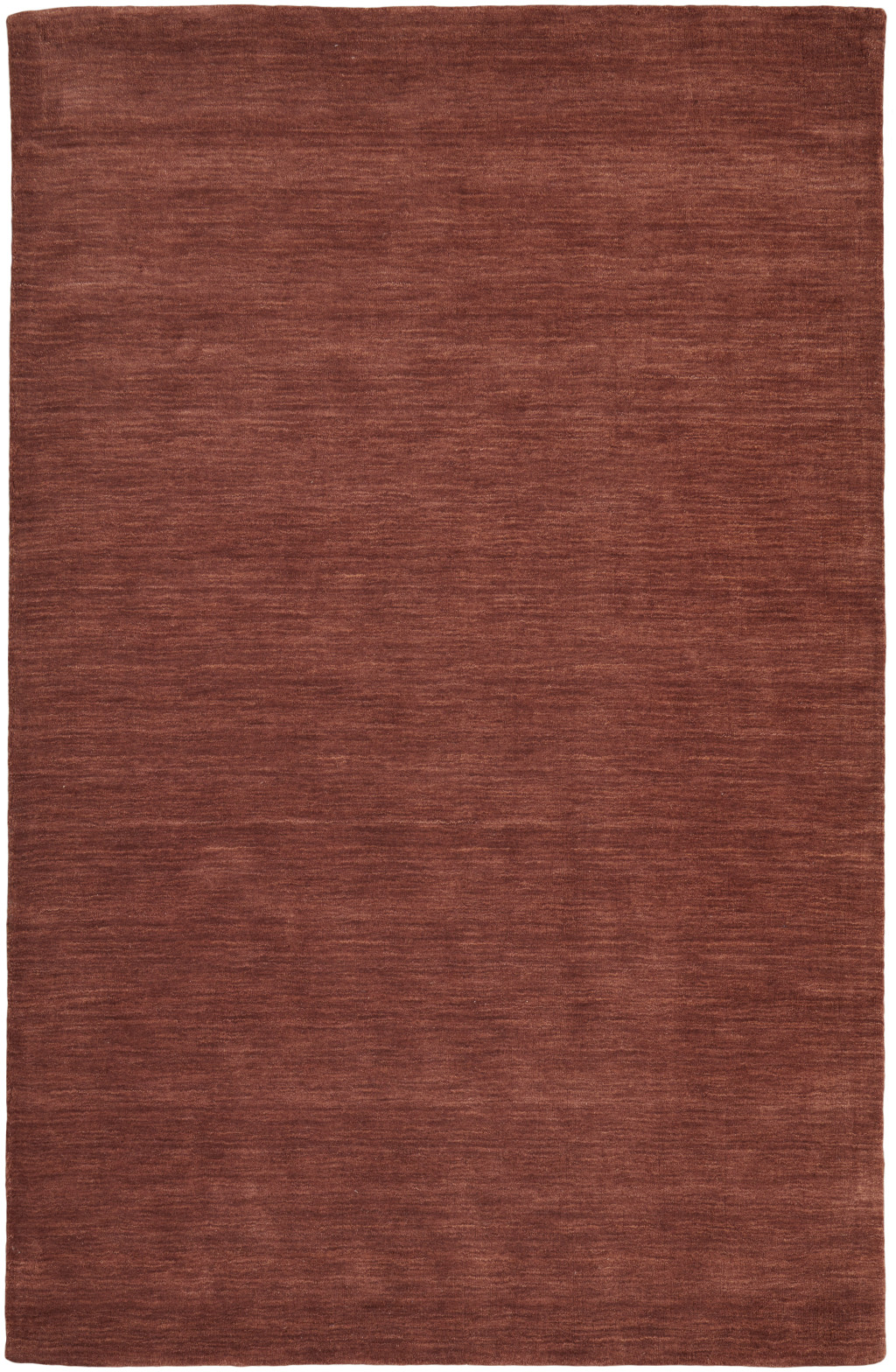 8" X 11" Orange Wool Hand Woven Area Rug