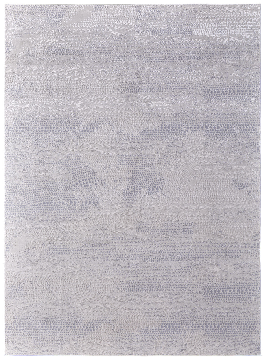 8" X 11" Gray and Ivory Abstract Power Loom Worn Faded Area Rug