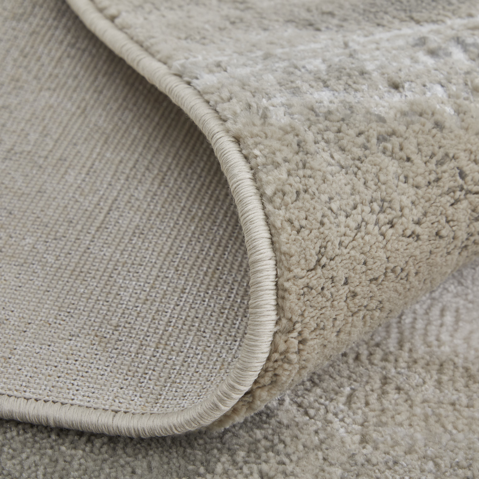 4" X 6" Gray Ivory and Taupe Abstract Power Loom Area Rug