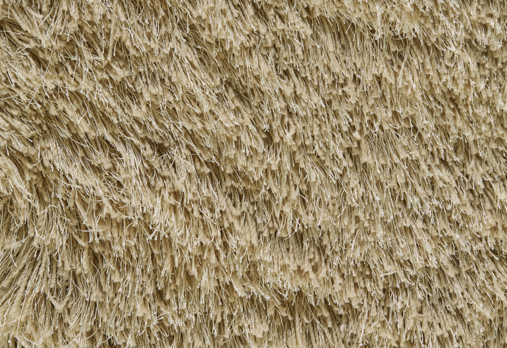 5" X 8" Tan Shag Hand Tufted Area Rug