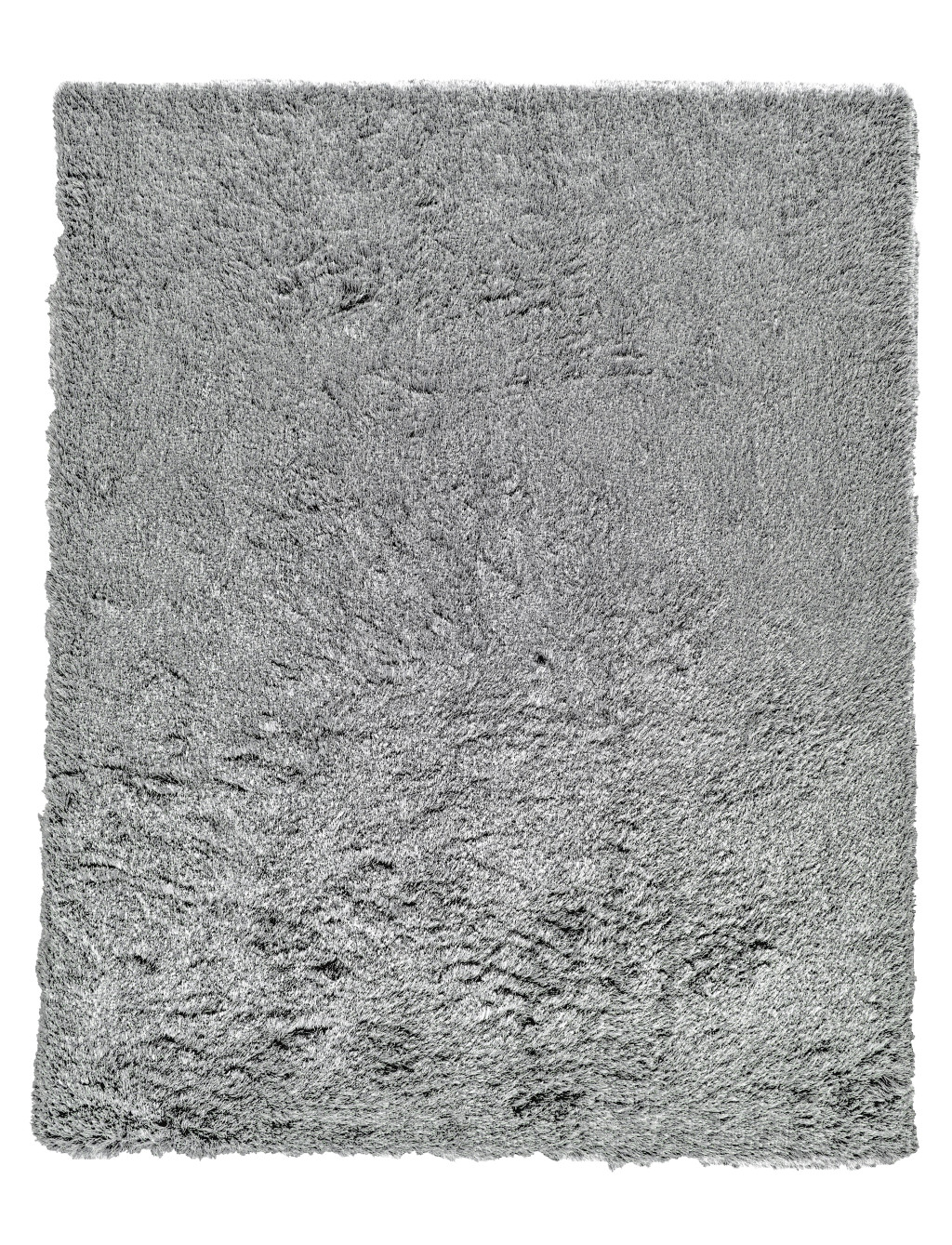9" X 12" Gray Shag Hand Tufted Area Rug
