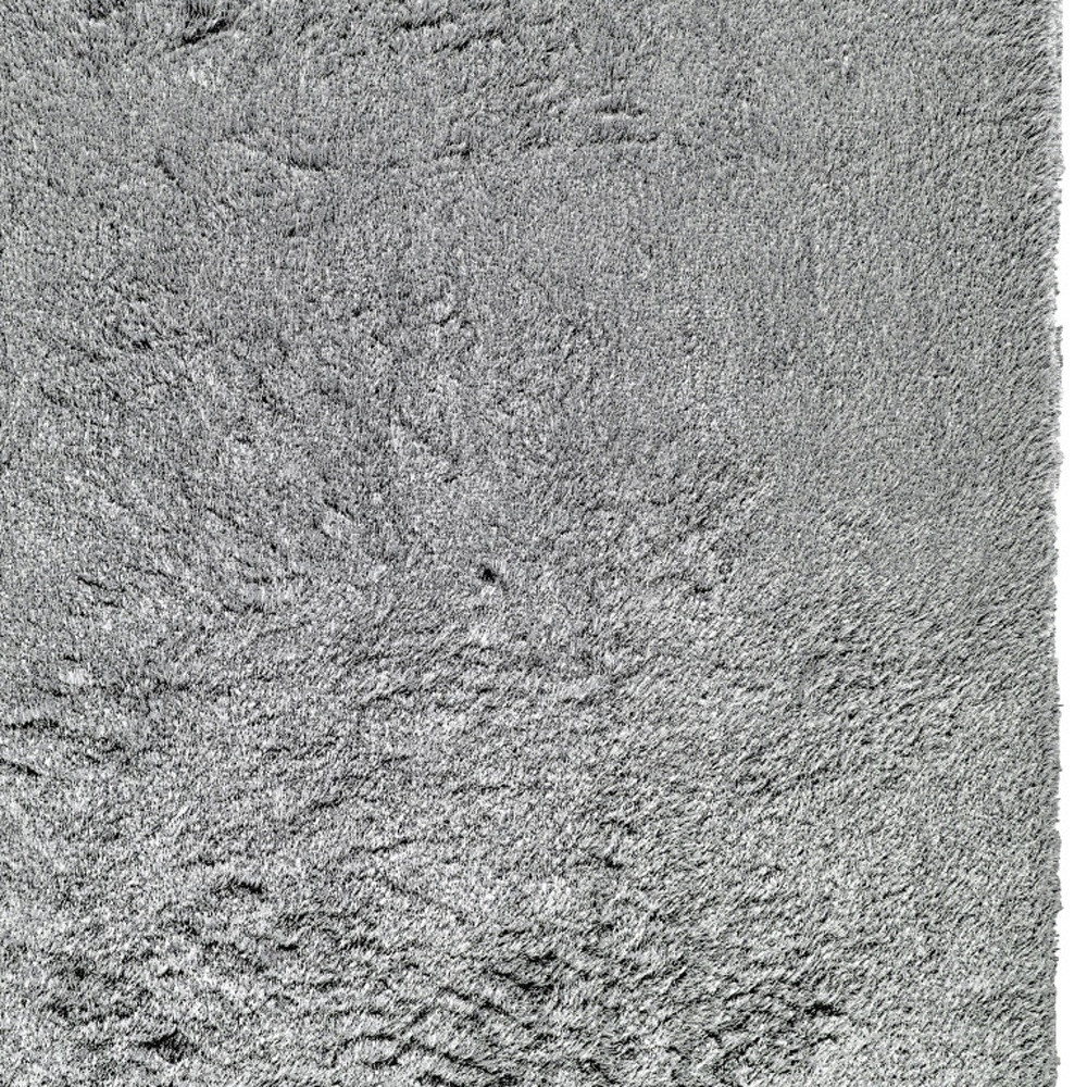 9" X 12" Gray Shag Hand Tufted Area Rug