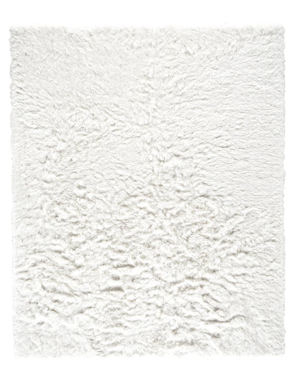 5" X 8" White Shag Hand Tufted Area Rug