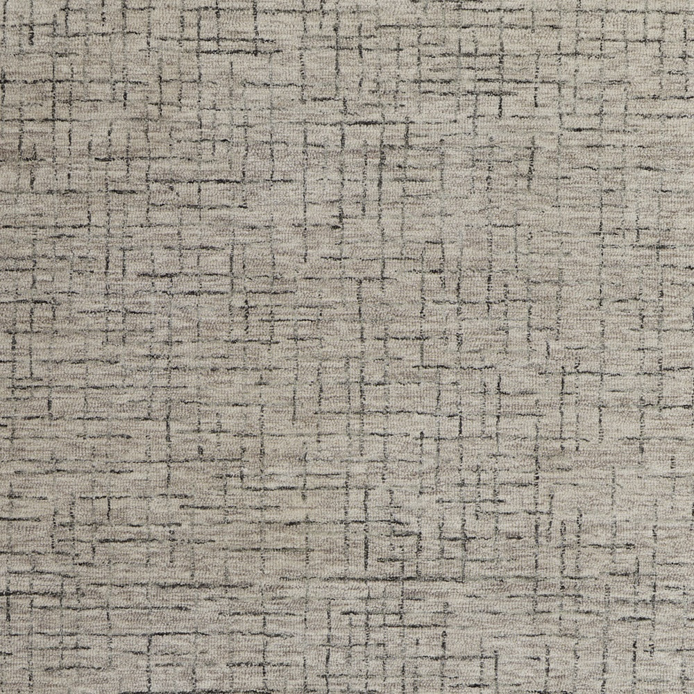2" X 3" Ivory and Gray Wool Hand Tufted Distressed Area Rug