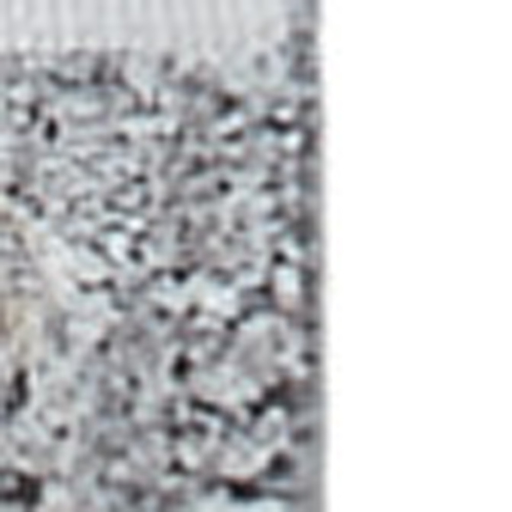 8" Gray and Silver Abstract Power Loom Worn Faded Runner Rug