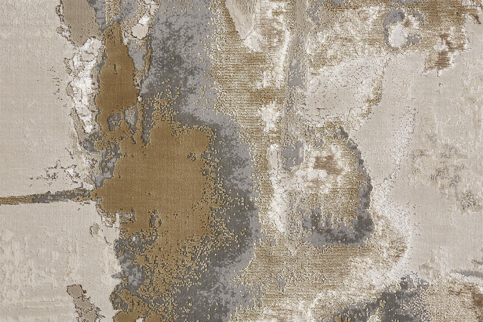 8" X 10" Ivory Brown and Gray Abstract Power Loom Area Rug