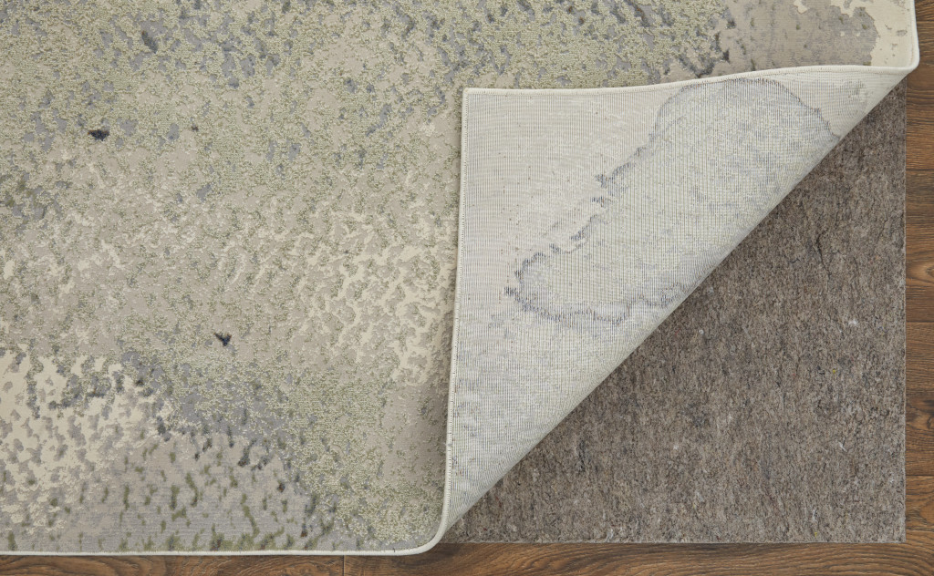 2" X 3" Gray Black and Brown Abstract Power Loom Area Rug