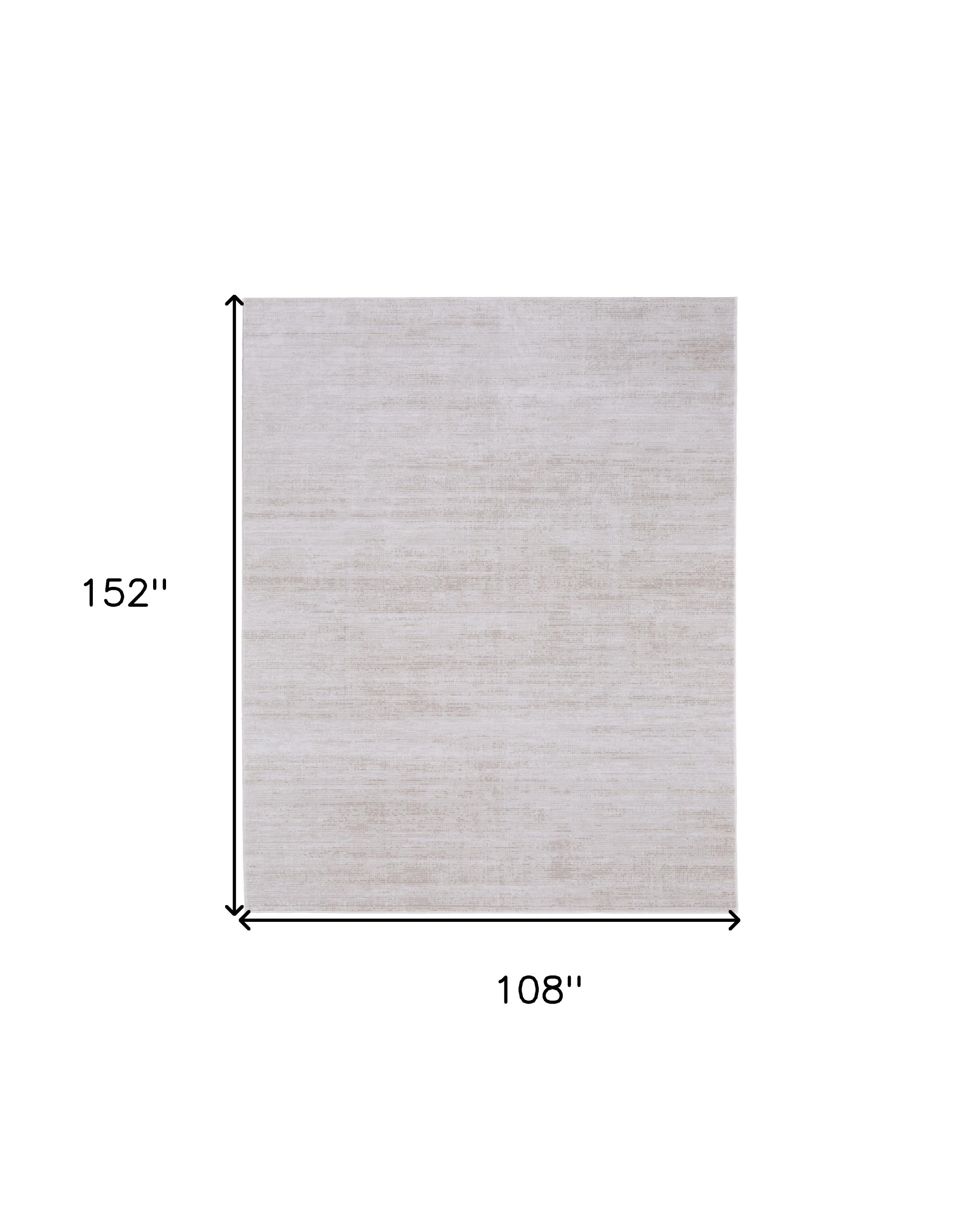 9" X 13" Ivory Power Loom Area Rug