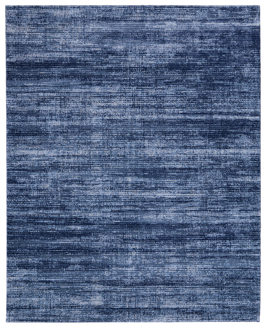 9" X 13" Blue and Gray Power Loom Area Rug