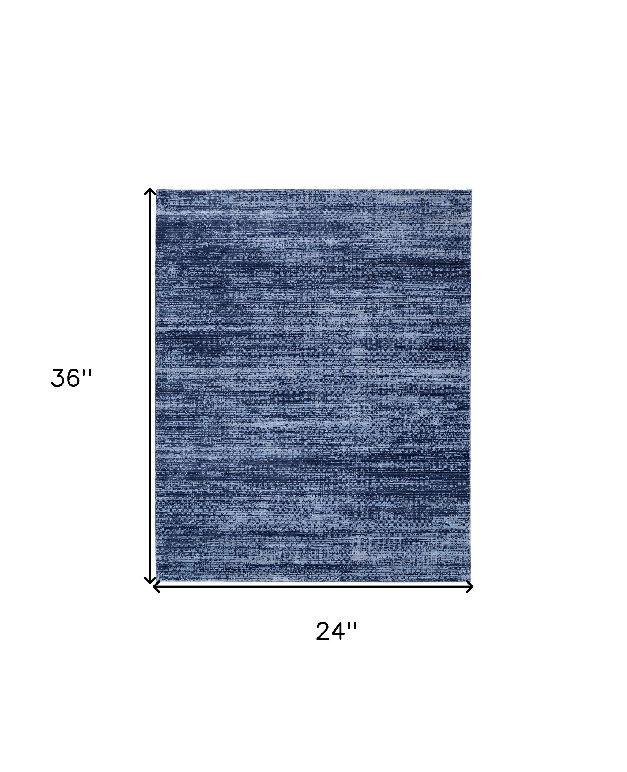 2" X 3" Blue and Gray Power Loom Area Rug